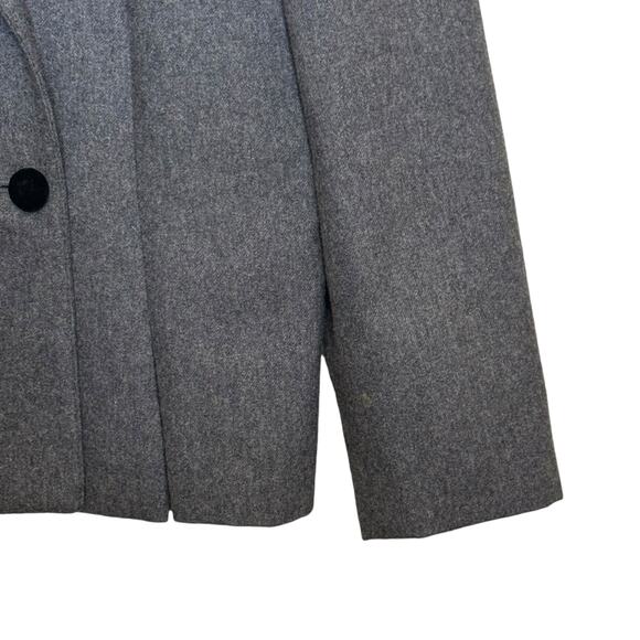 Vintage 1990's Sasson Size 10 Tweed and Velvet Blazer Jacket - Picture 5 of 9